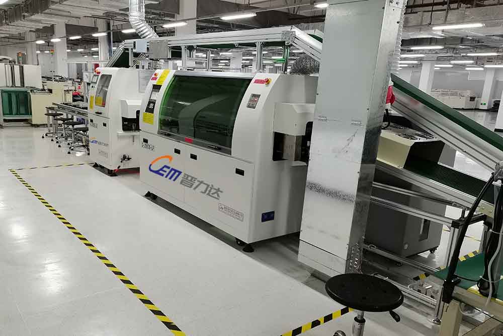 臺(tái)灣英華達(dá)集團(tuán)采購我司一條插裝焊接整線（包含外置噴霧波峰焊焊接機(jī)，插件線，接駁臺(tái)，ICT測試機(jī)）